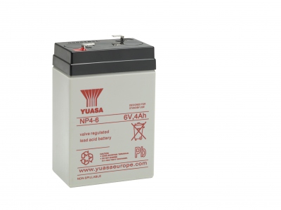 Batterie au Plomb - 6 Volts - 4 Ah - Yuasa NP4-6