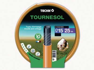 Tuyau d'arrosage - Tournesol - Jaune - 19 mm - 50 M�tres - Anti-vrille - Techno 2334