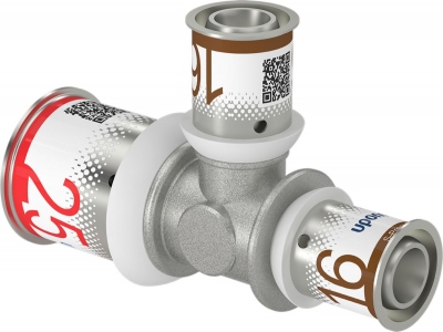 T� � sertir - R�duit - S-Press PLUS - 25 mm vers 16 mm vers 16 mm - Uponor 1070572