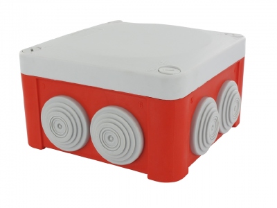 Boite de d�rivation - Optibox - 100 x 100 x 55 mm - 1/4T - Rouge - BLM Distribution 515423