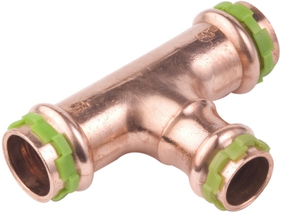 T� r�duit � sertir - Pour tube cuivre - Diam�tre 54 - 28 - 54 mm - Comap 5130RVW542854