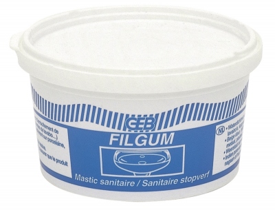 Mastic sanitaire �tanch�it� FILGUM - Pot de 200 grammes - Geb