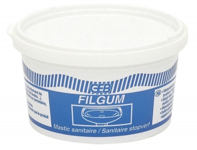 Mastic sanitaire �tanch�it� FILGUM - Pot de 500 grammes - Geb