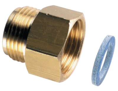 Raccord gaz - Droit - 1 pi�ce - Femelle - 15 x 21 - M�le 20 x 150 - Banides et Debeaurain 0232012