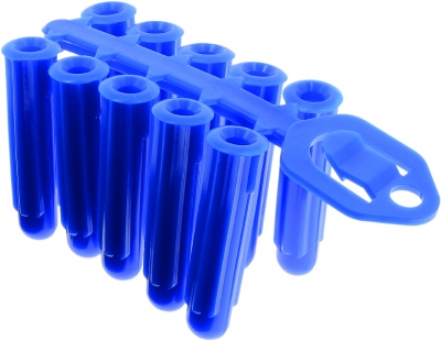 Cheville universelle - En Grappe - 10 x 50 - Bleue - Boite de 80 - Bizline 720112