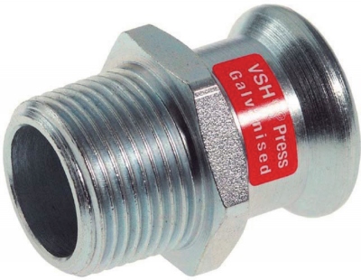 Raccord mixte filet� - Electrozingu� - Z7243G VSH Press - A sertir et � visser m�le - 15 - 15 x 21 - Comap M6202284
