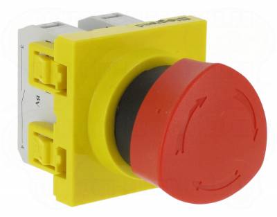 Poussoir coup de poing arret d'urgence 1/4 de tour Legrand