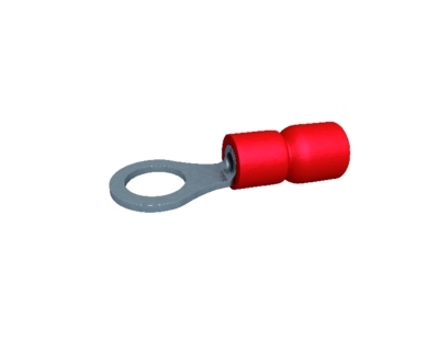 Cosses rondes trou de 6 rouge - Boite de 100