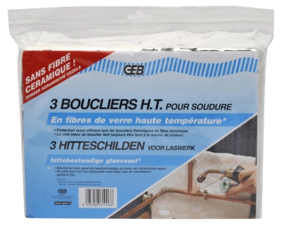 Bouclier thermique Haute Temp�rature pour soudures - 20 x 27 cm - Pack de 3 - Geb