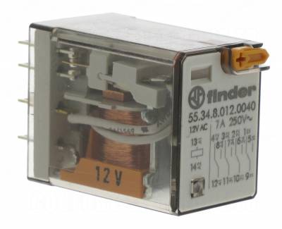 Relais miniature 12 volts AC 4 contacts 7 amp�res