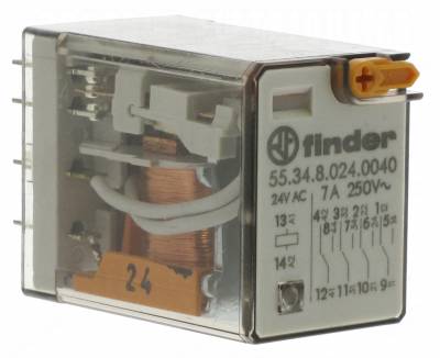 Relais miniature 24 volts AC 4 contacts 7 amp�res
