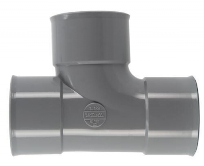 T� pied de biche PVC - Femelle / Femelle - 87�30 - Diam�tre 50 mm - Nicoll UTJ188