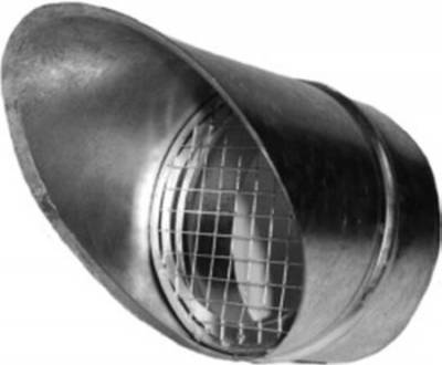 Auvent pare pluie en galva diam�tre 125 mm