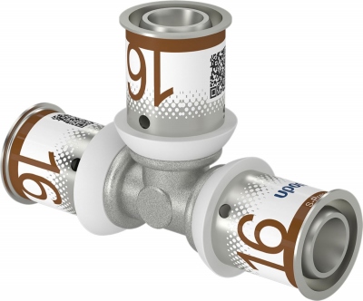 T� � sertir - Egal - S-Press PLUS - 16 mm vers 16 mm vers 16 mm - Uponor 1070560