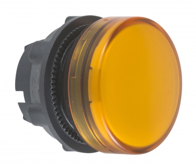 Tte - Pour Voyant  LED - Orange - Cabochon lisse - Schneider ZB5AV053