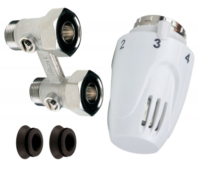 Kit thermostatique - Altech - T�te et module - Droit 3/4 - Pour insert int�gr� - ALTECH