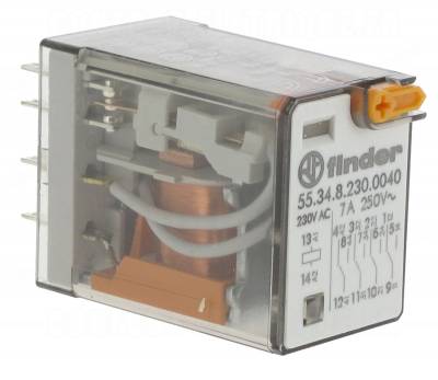 Relais miniature 230 volts 4 contacts 7 ampres