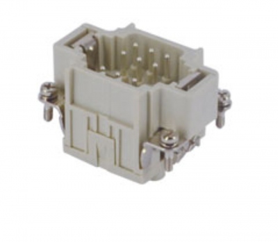 Insert m�le - A lame de pression - 9P+T - 10A - 400V - Gabarit 44.27 - ILME CDSM09
