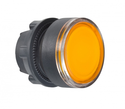 Tte de bouton poussoir lumineux - Daimtre 22 mm - Orange - Schneider electric ZB5AH053