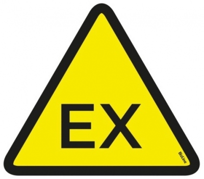 Etiquette adh�sive - Vinyle - Triangle - ATMOSPHERE EXPLOSIVE - Lot de 1 - Bizline 730714