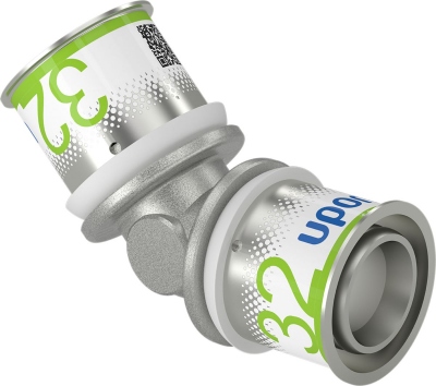 Coude � sertir - 45� - S-Press PLUS - 32 mm vers 32 mm - Uponor 1070546