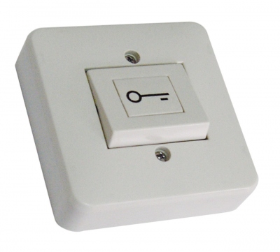 Bouton poussoir avec pictogramme cl� - NO/NF - En plastique - CDVI BPNONFCLE
