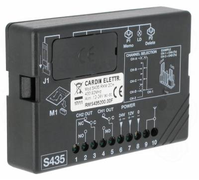 R�cepteur radio CARDIN S435 RXM fr�quence 433.92 Mhz 2 canaux