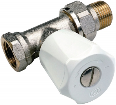 Robinet simple r�glage - 419U - Droit � visser - EURO-SAR - Finition nickel�e - 15 x 21 - Comap 419204