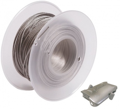 Kit suspension - C�blette - 1.5 mm x 50 m�tres - Avec 25 verrous - Bizline 720407