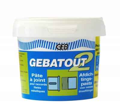 P�te d'�tanch�it� pour raccords filet�s m�taliques - Geb GEBATOUT 2 - Pot de 500 grammes