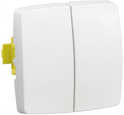 Commande double - Va et vient ou bouton poussoir - Composable - Blanc - Legrand 086120L
