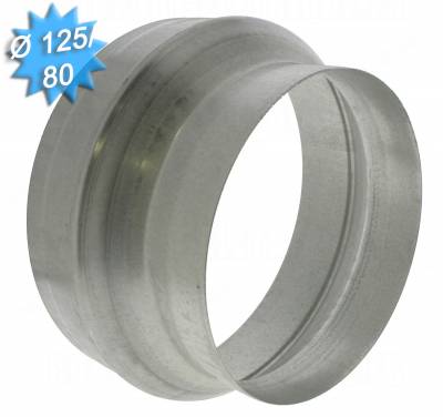 Reduction conduit conique galvanis� diam�tre 125/80mm