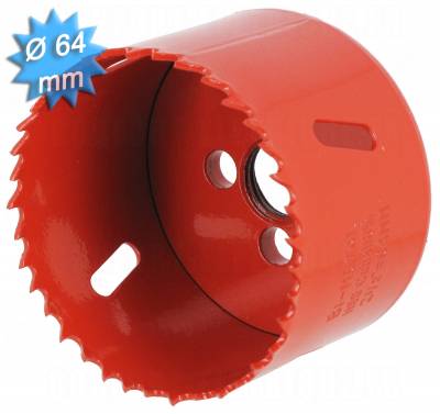 Scie cloche HSS bi-m�tal diam�tre 64 mm