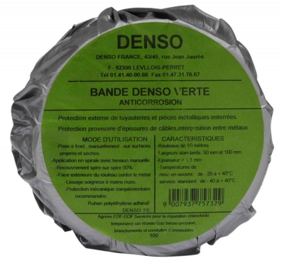 Bande DENSO VERTE pour protection de canalisations ent�rr�es - 100 mm x 10 m - Geb