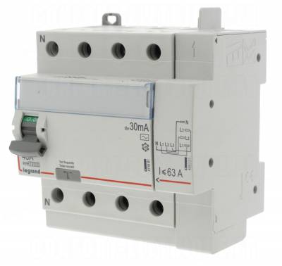 Interrupteur diff�rentiel Legrand DX3 40A 30mA 4 Poles type AC - Vis / Auto