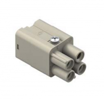 Insert m�le - A sertir - 2P+T - 40A - 400V - Gabarit 21.21 - ILME CQ4M02