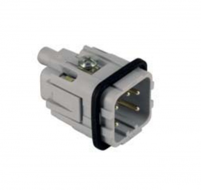 Insert m�le - A visser - 4P+T - 10A - 250V - Gabarit 21.21 - ILME CKM04