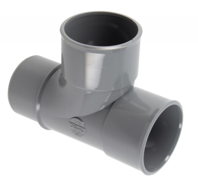 T� pied de biche PVC - M�le / Femelle - 87�30 - Diam�tre 50 mm - Nicoll UTJ18