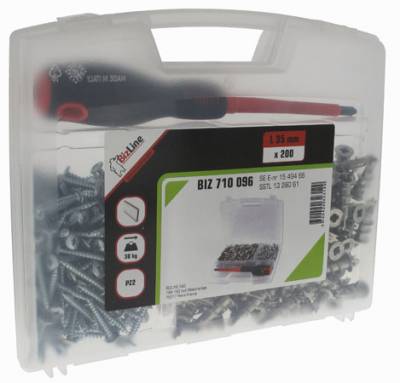 Malette cheville placo auto-per�euse PIGG avec vis. Boite de 200