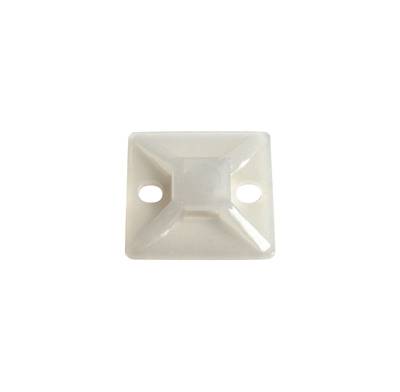 Embase adh�sive ou � visser 19 x 19 mm transparente