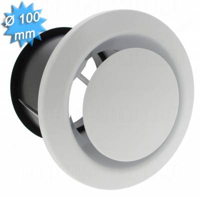 Bouche extraction r�glable en plastique diam�tre 100mm berp