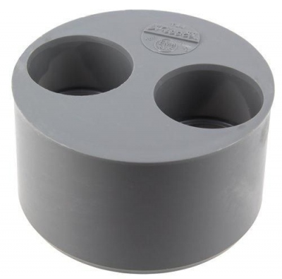 Tampon de r�duction PVC - M�le / Femelle - Double - Diam�tre 100/40/40 mm - Nicoll UT44
