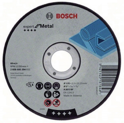 Disque  tronconner - Expert For Metal A 30 S BF - 125 mm - 2.5mm - Bosch 2608600221