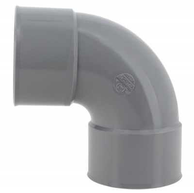 Coude PVC - Femelle / Femelle - 87�30 - Diam�tre 80 mm - Nicoll UCR88