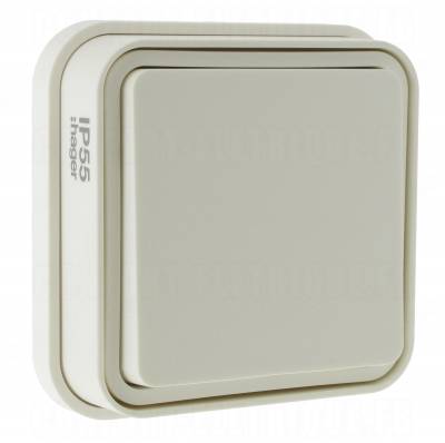 Va et vient 10A Hager Cubyko encastr� complet blanc