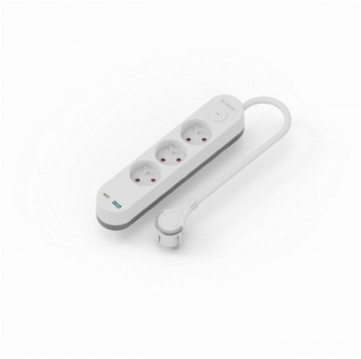 Bloc multiprise - 3 x 2P+T - 16A - Ports USB A et USB C - 1.5 M�tres - Bizline 709986