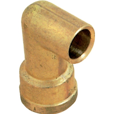 Coude long en laiton - Femelle - 14 mm � souder vers 15 x 21 � visser - Sachet de 2