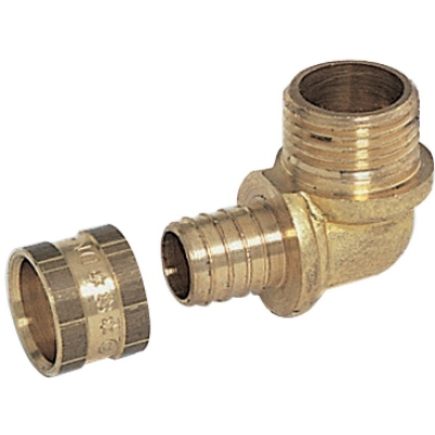 Coude � 90� - A glissement - Tube PER - Diam�tre 20 vers M�le � visser 15 x 21 - Altech