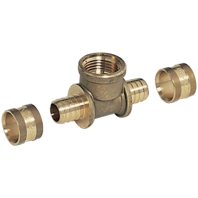 T� - A Glissement - Tube PER - Diam�tre 20 vers Femelle � visser 15 x 21 - Altech