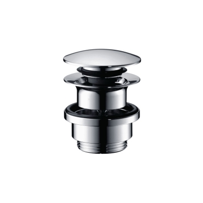 Vidage Push open - Sans tirette - 33 x 42 - Pour lavabo avec trop-plein - Chrom� - Hansgrohe 50100000